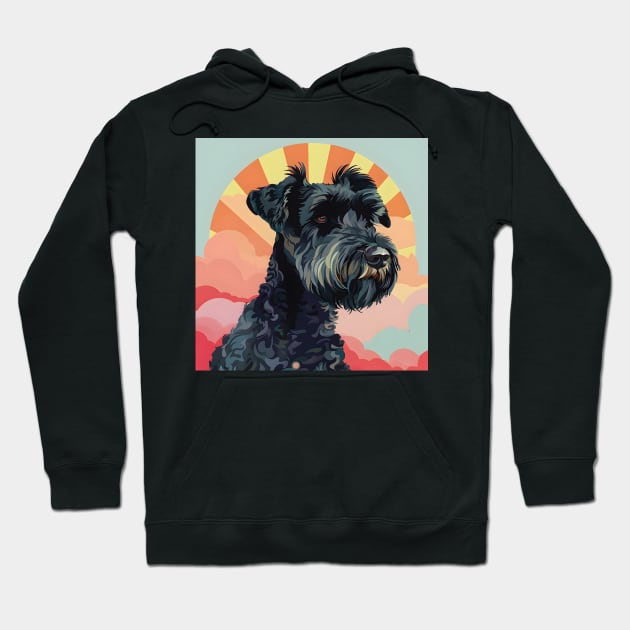 Retro Kerry Blue Terrier: Pastel Pup Revival Hoodie by NatashaCuteShop